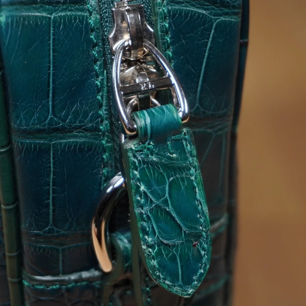 Ralph Lauren Purple Label Alligator Briefcase Emerald OS Brand New - Picture 7 of 16